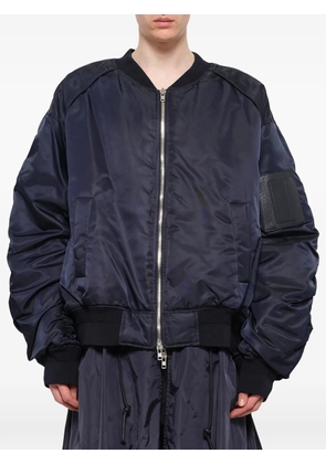 Juun.J embroidered layered coat - Blue