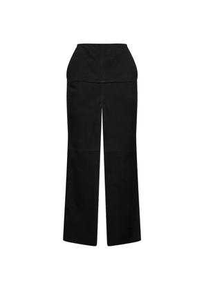 Rick Owens seam-detail leather trousers - Black