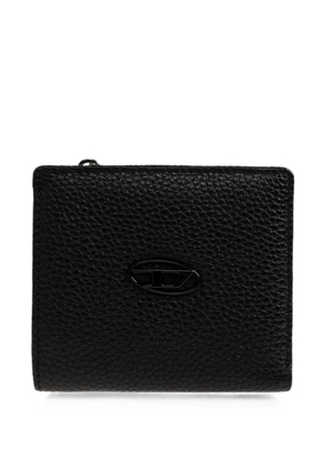 Diesel Hissu-Evo logo-plaque bi-fold wallet - Black