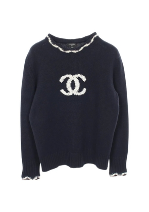 CHANEL Pre-Owned 1986-1988 Coco Mark cashmere sweater - Blue