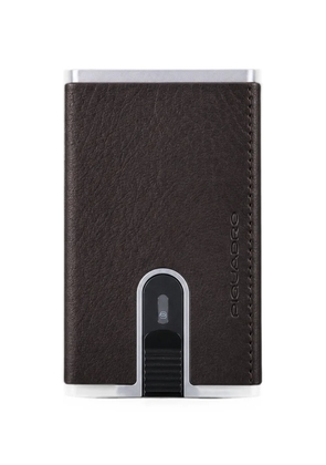 PIQUADRO leather-wrapped card holder - Brown