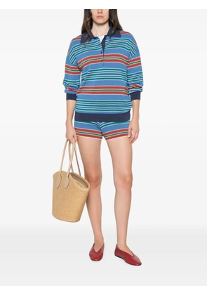 Faithfull striped oversized polo shirt - Blue
