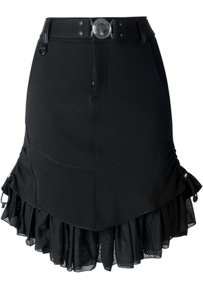 High ruffled hem skirt - Black
