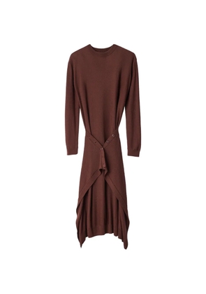 LEMAIRE buttoned dress in merino wool blend - Brown