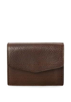 LEMAIRE Gear tri-fold wallet in leather - Brown