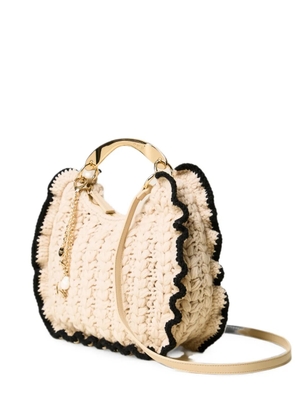 TWINSET crochet Croissant bag - Neutrals