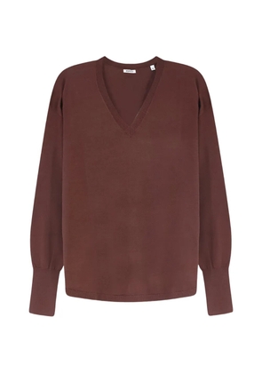 ASPESI V-neck drop-shoulder sweater - Brown