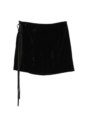 Ann Demeulemeester velvet wrap skirt - Black