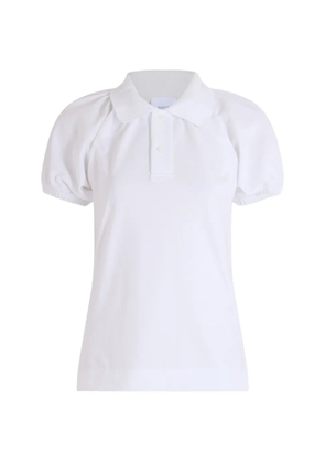 Patou volume-sleeve polo shirt - White