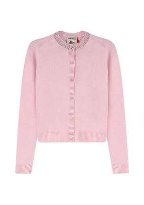 Semicouture Hennie crystal-embellished button-up cardigan - Pink