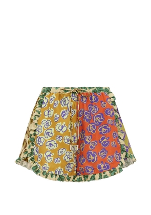 ALEMAIS Patty spliced shorts - Yellow