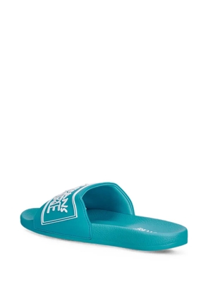 Versace Jeans Couture logo-patch slides - Blue