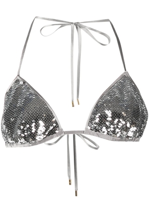 TOM FORD sequin-embellished bralette top - Silver