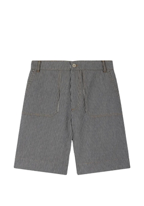 Bonpoint vertical-stripe patch-pocket shorts - Blue