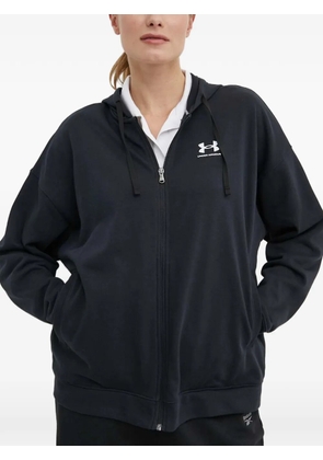 Under Armour zip-up logo-print hoodie - Black