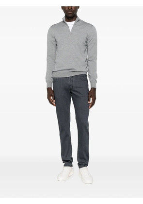 Jacob Cohën logo-patch straight-leg jeans - Grey