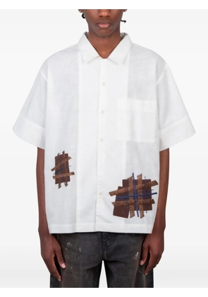 STORY mfg. patched-up shirt - White