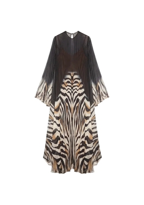 Mes Demoiselles zebra-print sequin-embellished maxi dress - Black
