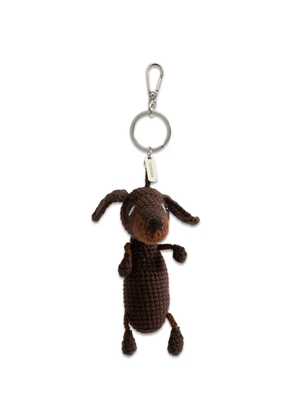 Nahmias Doxie crochet dog keychain - Brown