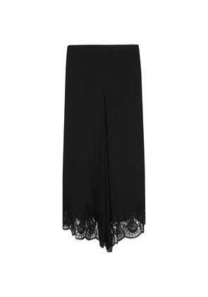 P.A.R.O.S.H. lace-trim midi skirt - Black
