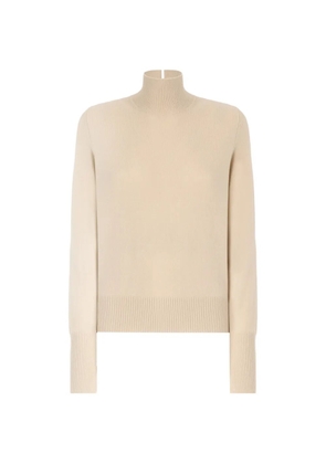 PINKO ribbed-trim high-neck sweater - Neutrals