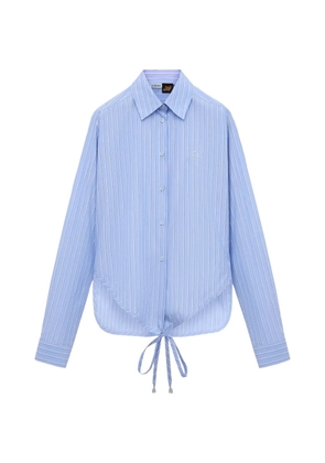 LOEWE striped tie-waist shirt - Blue