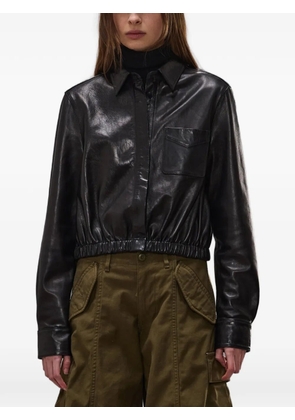 R13 elasticated-hem jacket - Black