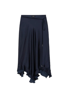 Zadig&Voltaire asymmetric ruffled midi skirt - Blue