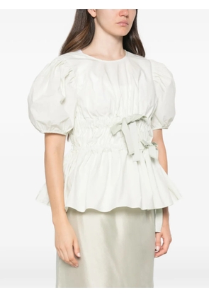 Cecilie Bahnsen Papillon matelassé peplum top - Neutrals