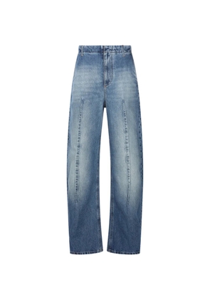 MM6 Maison Margiela faded pleated jeans - Blue