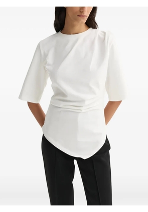 Róhe asymmetrical draped T-shirt - White