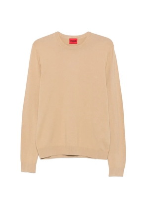 HUGO crew-neck long-sleeve sweater - Neutrals