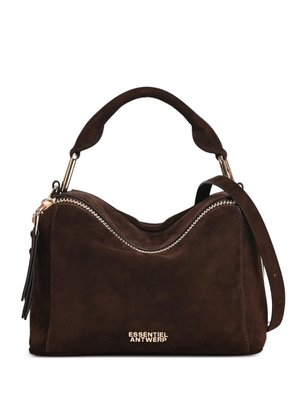 Essentiel Antwerp Karin suede tote bag - Brown