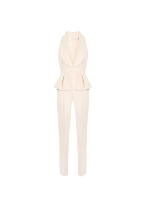 Elisabetta Franchi jumpsuit in lightweight crêpe and satin fabrics - Neutrals