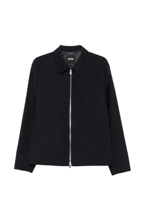 BOSS zip-up collared jacket - Black