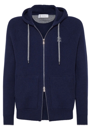 Brunello Cucinelli cashmere hoodie - Blue