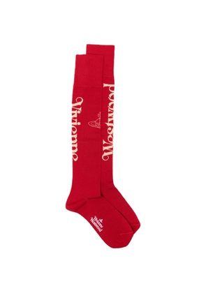 Vivienne Westwood logo-print Orb-motif socks - Red
