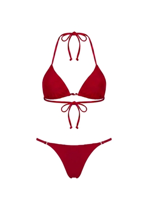 Anjuna triangle-design bikini - Red