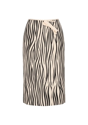 Valentino Garavani zebra-print midi skirt - Neutrals