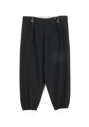 Saint Laurent Pre-Owned 2020s pleated elasticated-cuff trousers - Black