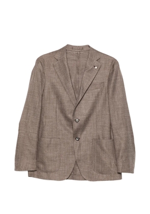 L.B.M. 1911 single-breasted notched-lapel jacket - Brown