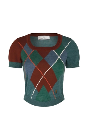 Vivienne Westwood argyle knitted T-shirt - Green