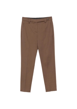 Brunello Cucinelli belt-loops cropped trousers - Brown