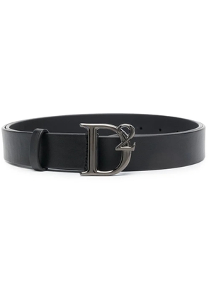 DSQUARED2 logo-buckle leather belt - Black