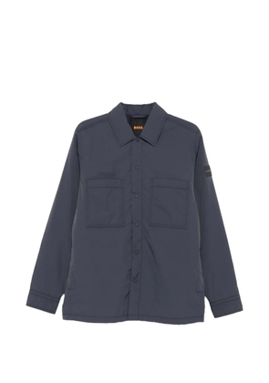 BOSS logo-patch chest-pocket jacket - Blue