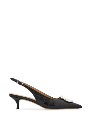Ferragamo Maxi Gancini slingbacks - Black