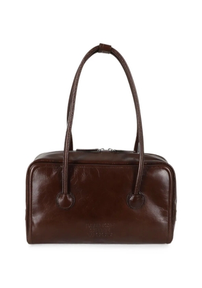 Marge Sherwood Soft Boston crinkle-effect logo-debossed tote bag - Brown