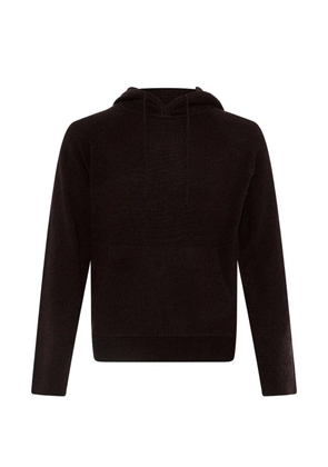 Yves Salomon drawstring raglan-sleeve hoodie - Brown