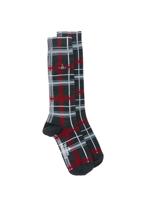 Vivienne Westwood Orb tartan socks - Grey