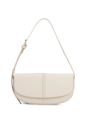 A.P.C. panelled leather shoulder bag - Neutrals